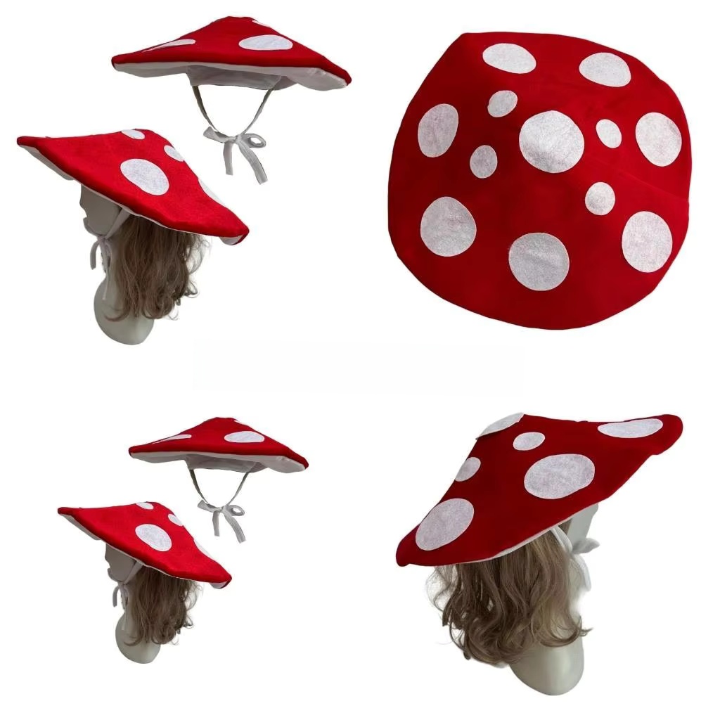 Santa Hat Plush - Pilzhut für Halloween-Kostüme, Festival-Partys und Veranstaltungen,