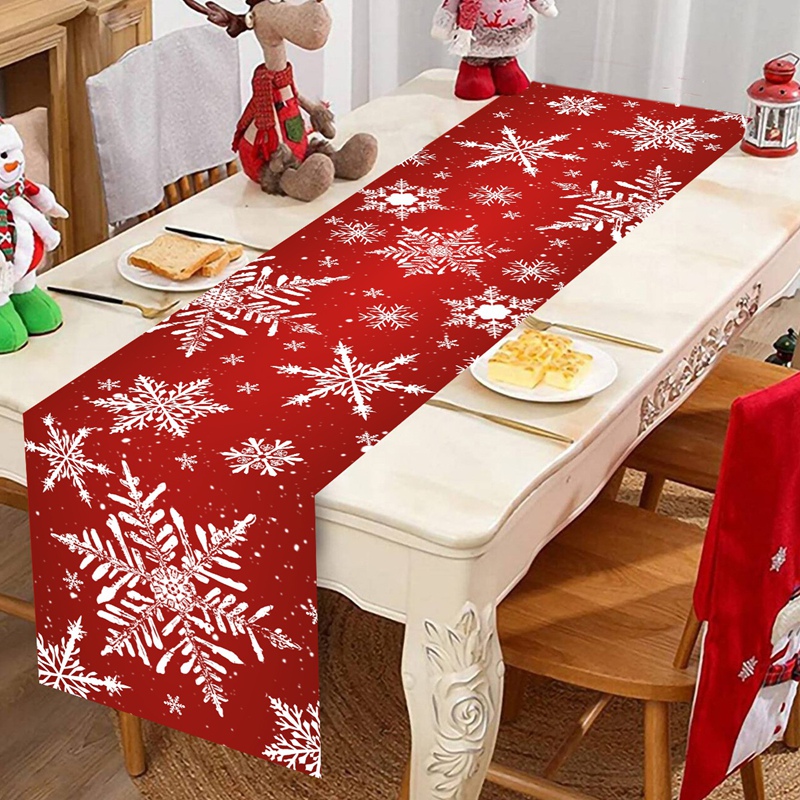 Christmas Table Runner - Frohe Weihnachten Tischläufer Weihnachten Tischdecke Weihnachtsdekorationen