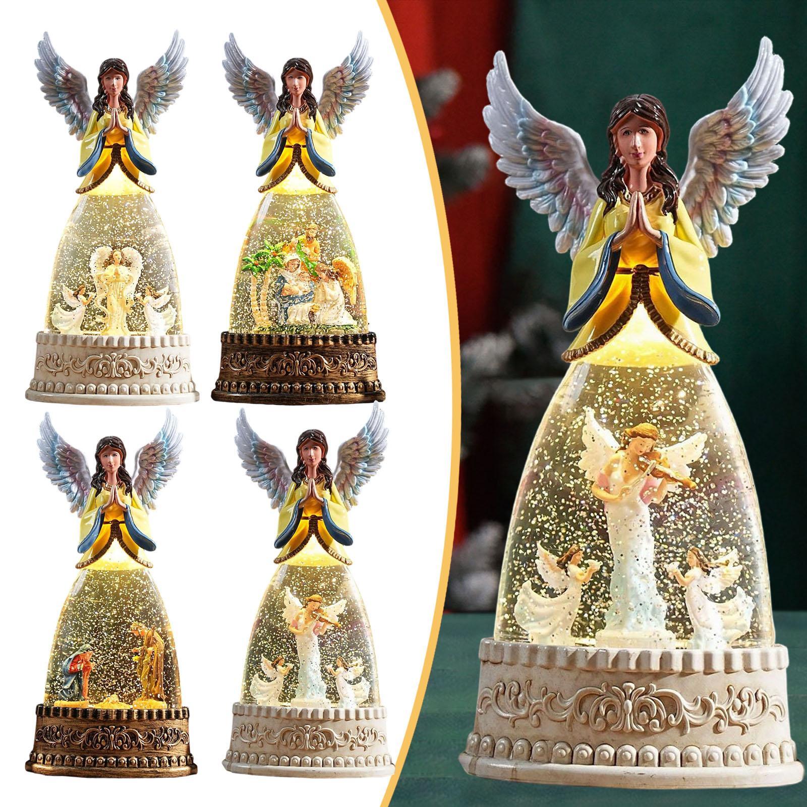 Snow Globe Musical - Musikalische Weihnachten Schneekugel Desktop Ornament Engel