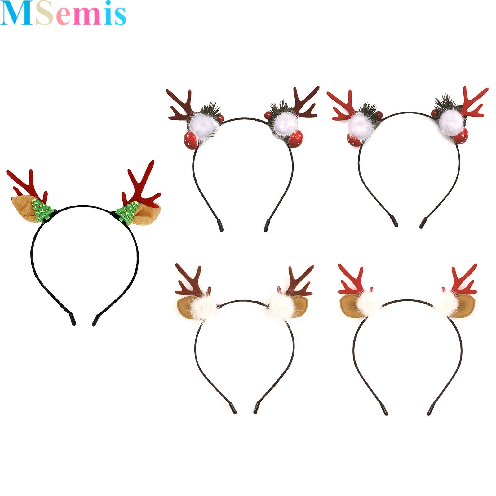 Reindeer Antlers Headband - Rentiergeweih Hirschohren Stirnband für Halloween-Partys Hirschgeweih