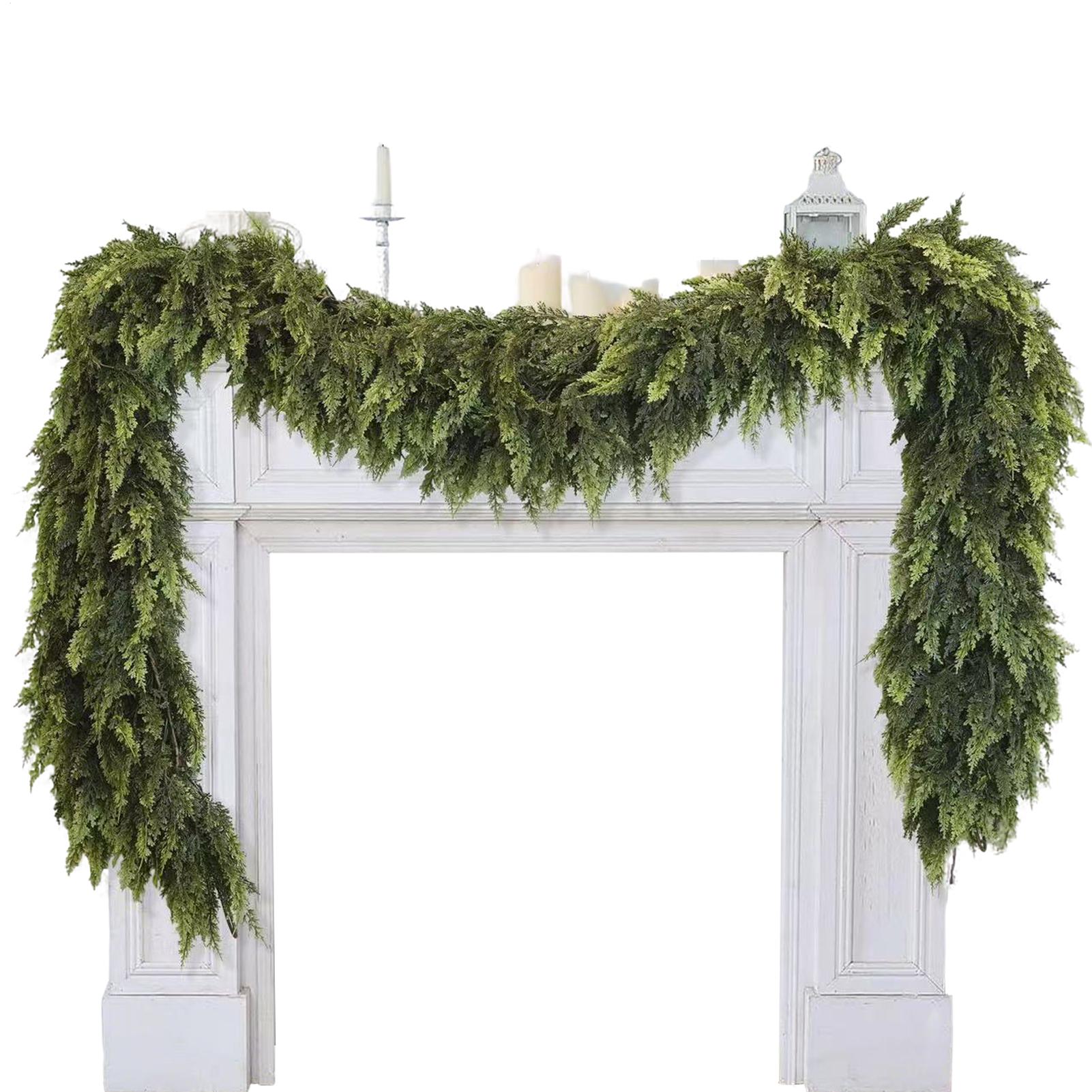 Christmas Wreath Fake - Weihnachtsgirlanden Künstliche Grüne Tannendekoration Künstliche Girlande