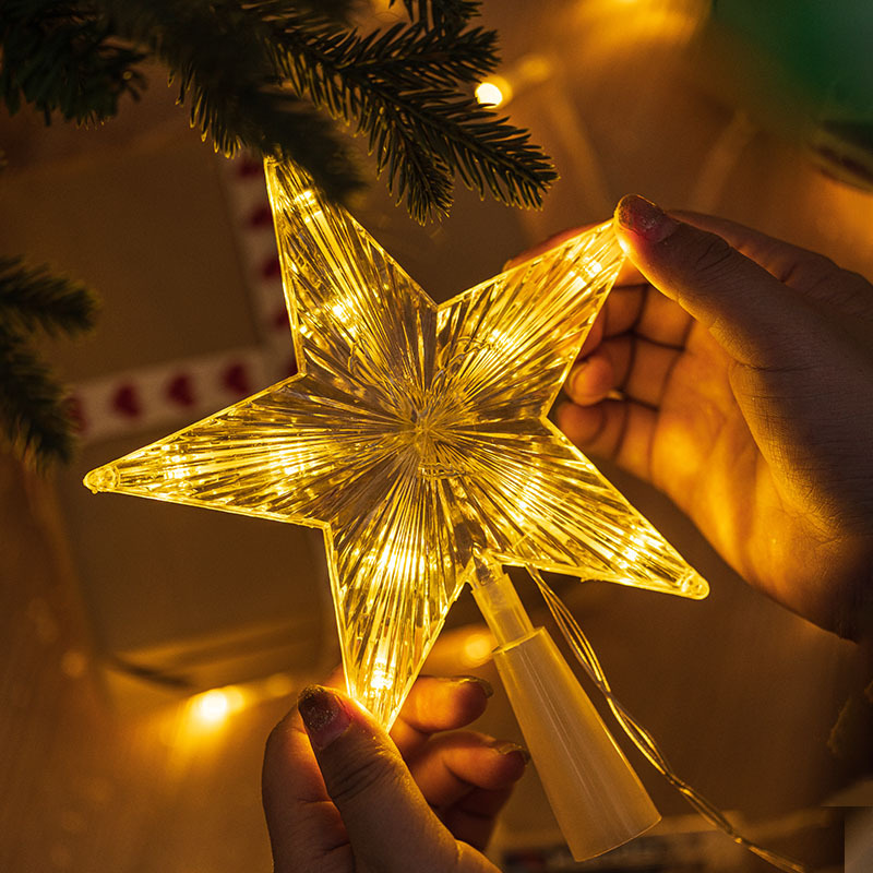 Star Tree Topper - 15/19/23 cm Weihnachten Baum Top Stern