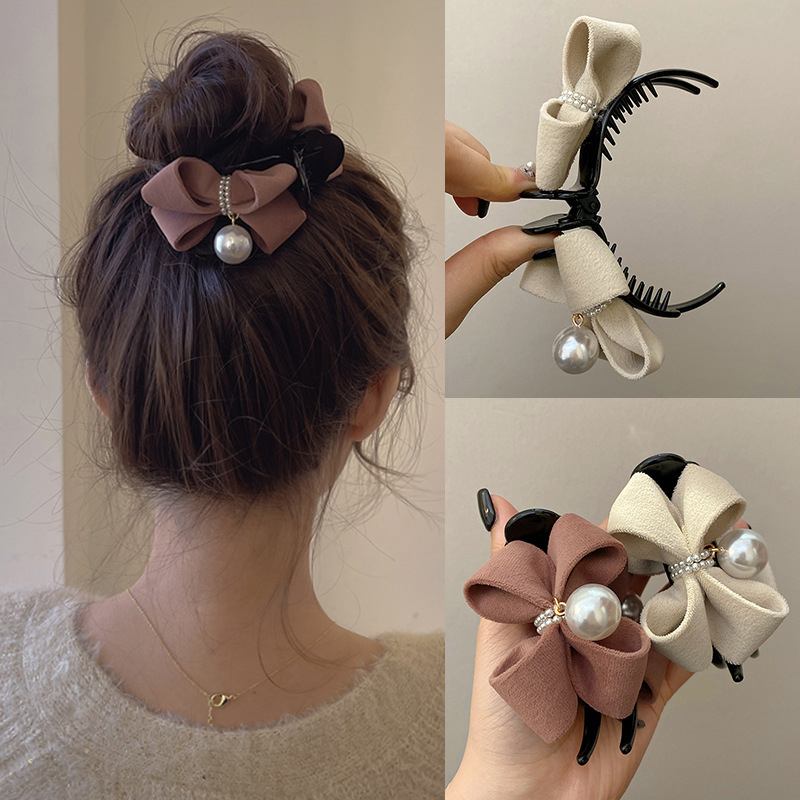 Ribbon Bow Gift - 1pc schöne neue Perle Fliege Haar