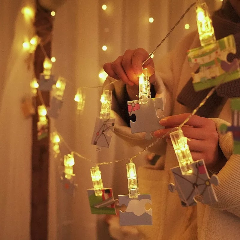Led Fairy String Lights - 1,5/3/6/10 m LED-Fotoklammern-Lichterkette, Kartenhalter, Girlandenlampe zum