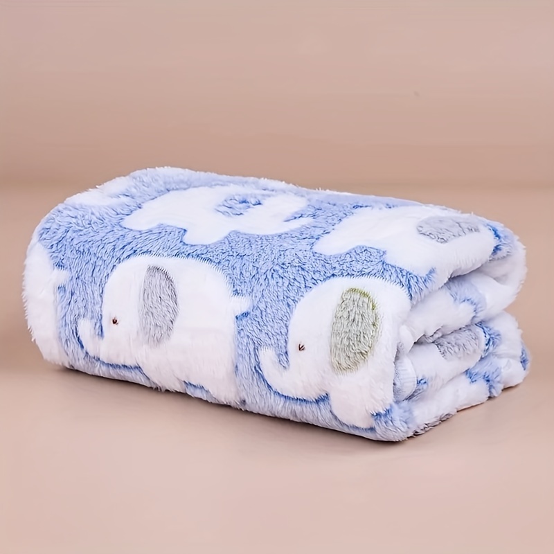 Christmas Throw Blanket - Weiche und Gemütliche Cartoon-Elefanten Haustierdecke für