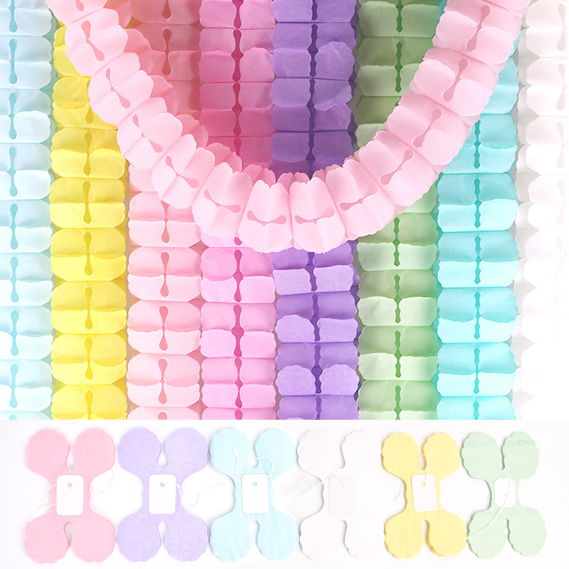 Tinsel Garland Decoration - 1 Stück 3m Vierblättriges Kleeblatt Papier-Girlande