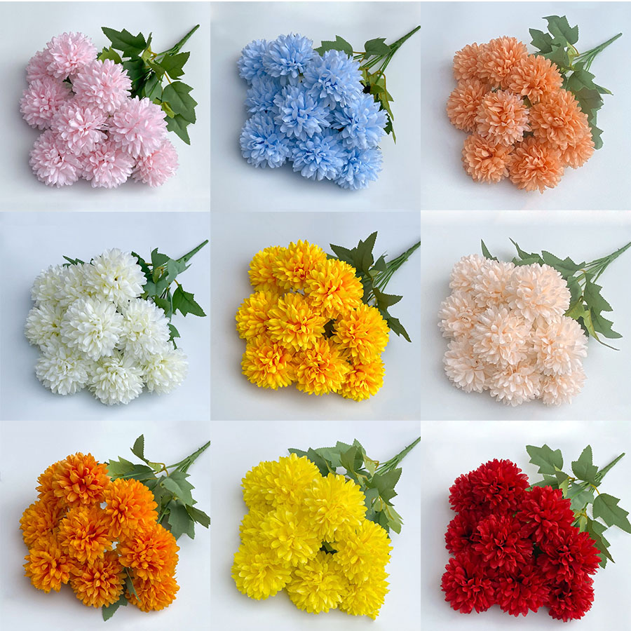 Christmas Wreath Fake - Künstlicher Blumenstrauß, Chrysantheme, Hochzeit, Zuhause, Weihnachten,