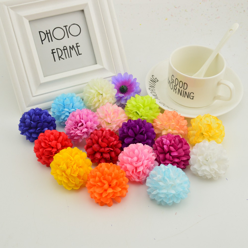 Christmas Wreath Fake - 200PCS 5CM Seide Chrysantheme Künstliche Blumen