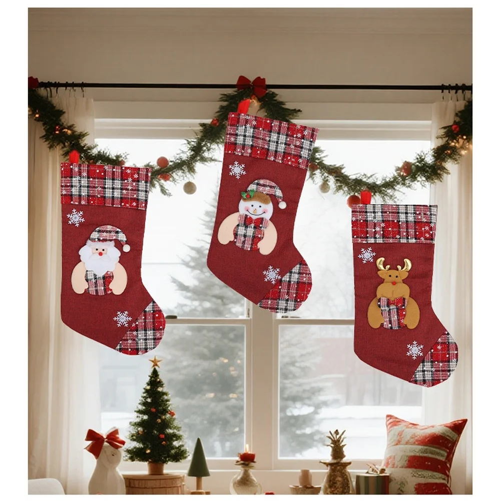 Christmas Stocking Hanging - 1 stücke Weihnachten Strumpf Geschenk Tasche