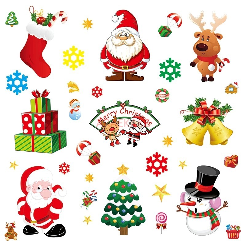 Snowflake Window Decal - 1PCS Abnehmbare Weihnachten Statische Aufkleber Fenster