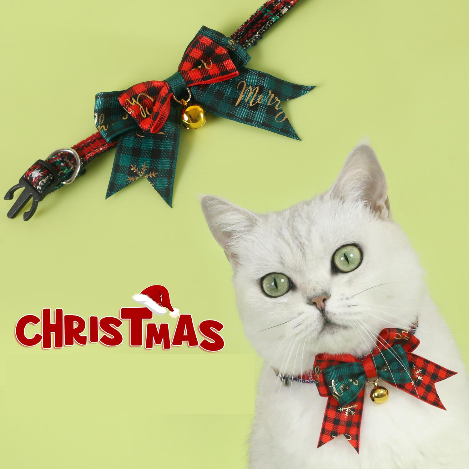 Christmas Throw Blanket - Jingle&Sparkle Merry Christmas Haustier-Schleifenhalsband, Anti-Choke, verstellbar