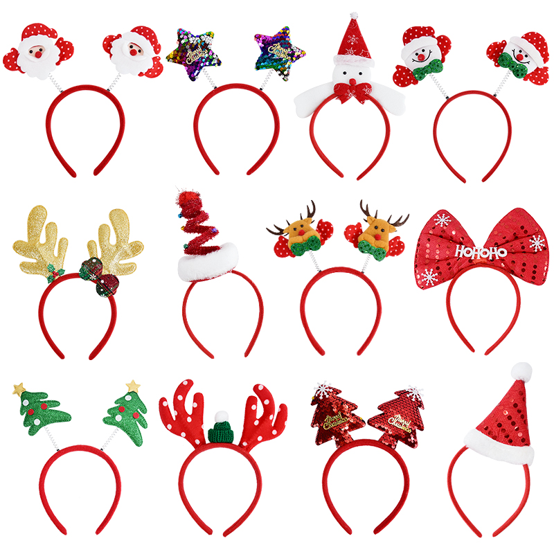 Reindeer Antlers Headband - Weihnachts-Stirnband für Kinder und Erwachsene, Weihnachtsmann,