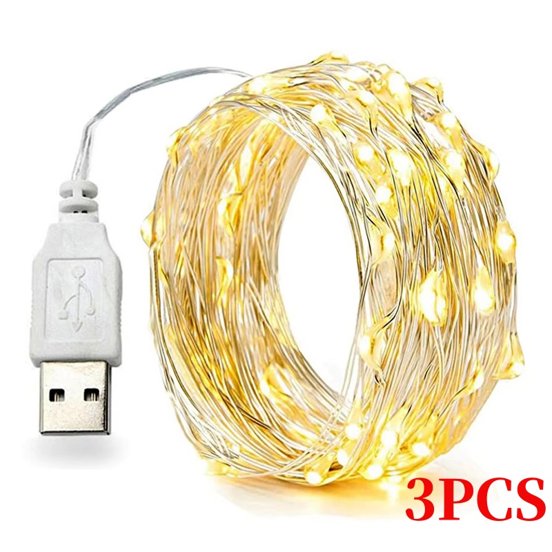 Led Fairy String Lights - 3pcs 5/10/20m Kupferdraht führte Weihnachts lichter