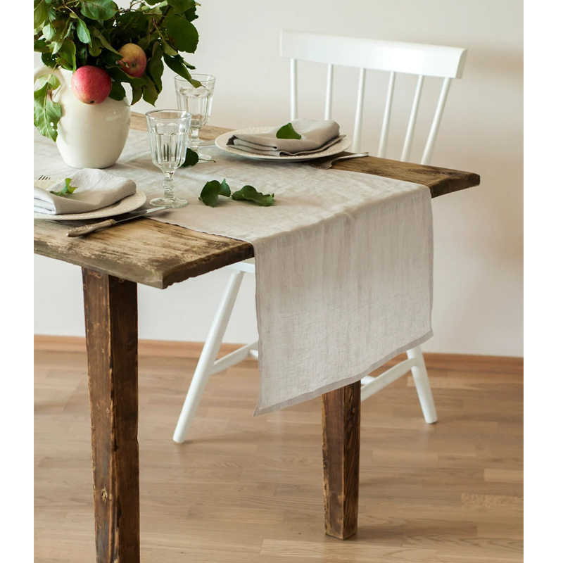Christmas Table Runner - 100% Leinen Steingewaschener Tischläufer Maßgefertigter Luxus