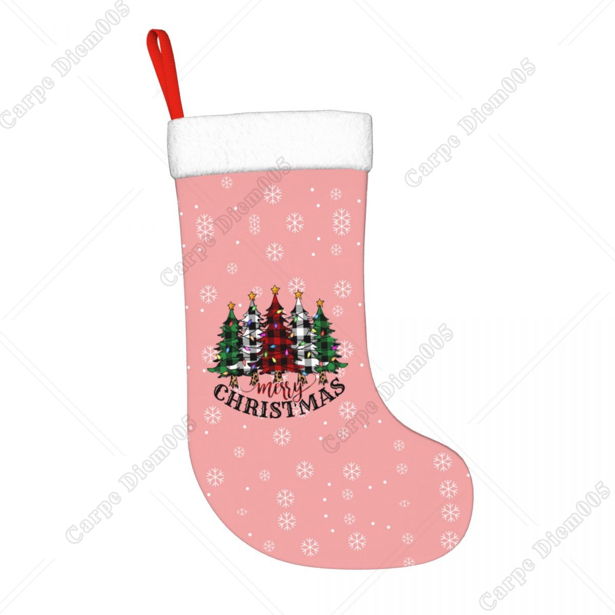 Rosa Schneeflocken-Weihnachtsb – Christmas Stocking Hanging Bewertung und Preis