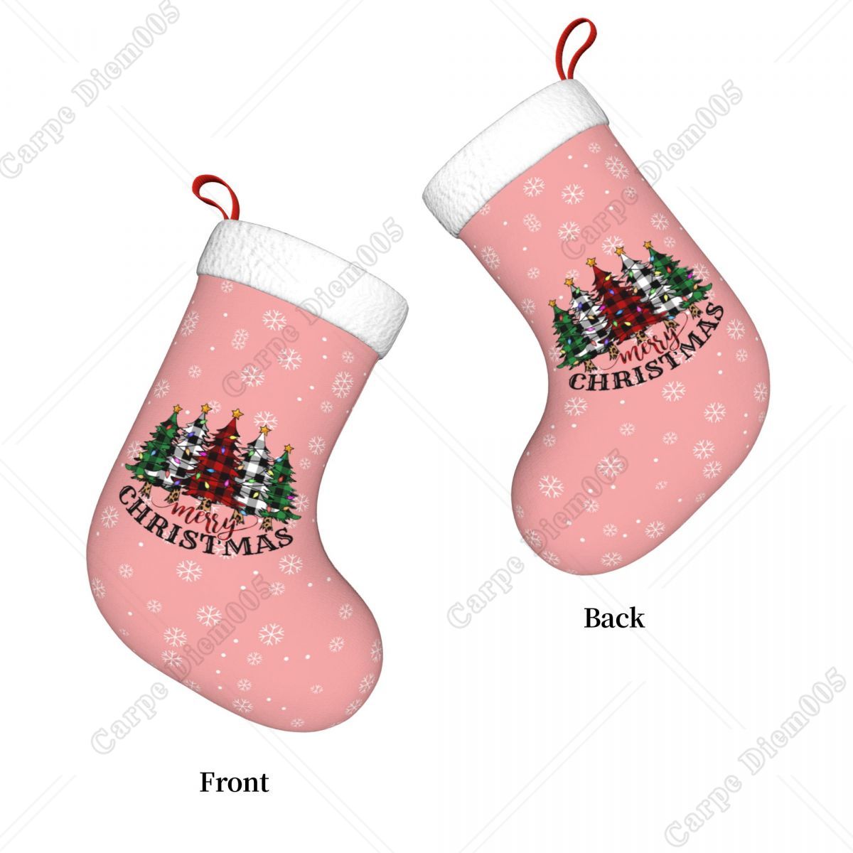 Rosa Schneeflocken-Weihnachtsb – Christmas Stocking Hanging Bewertung und Preis