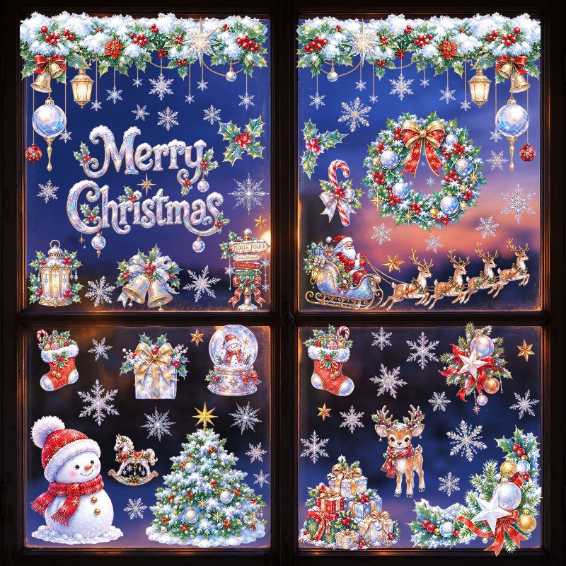 9 Blatt statische Weihnachts-F – Snowflake Window Decal Bewertung und Preis