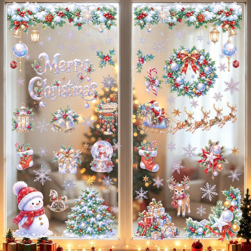 9 Blatt statische Weihnachts-F – Snowflake Window Decal Bewertung und Preis