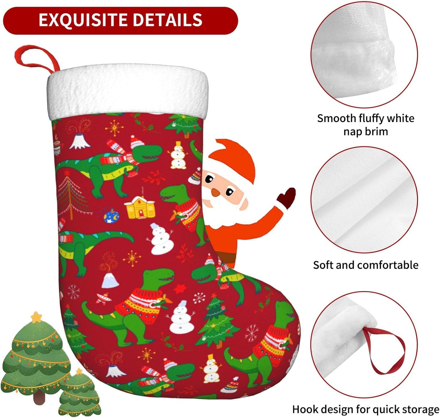 Nette Weihnachten Dinosaurier  – Christmas Stocking Hanging Bewertung und Preis