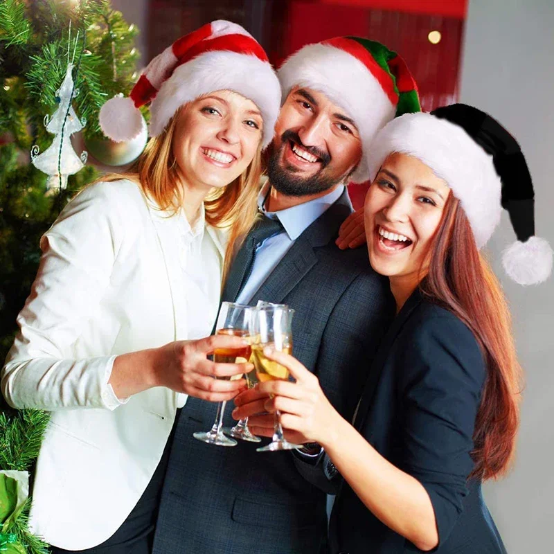 Unisex Weihnachten Schwarz Plü – Santa Hat Plush Bewertung und Preis