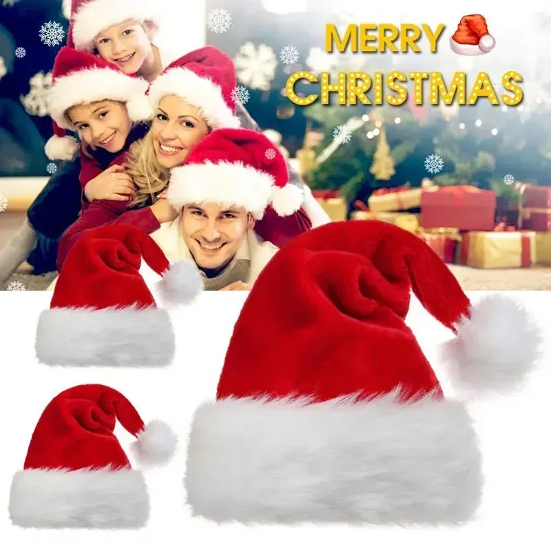 5/1PCS Weihnachten Hut Plüsch  – Santa Hat Plush Bewertung und Preis