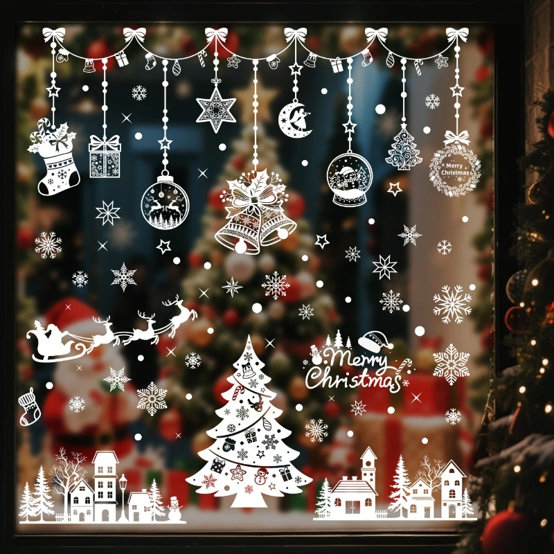 196 Stück/9 Blätter Weihnachts – Snowflake Window Decal Bewertung und Preis