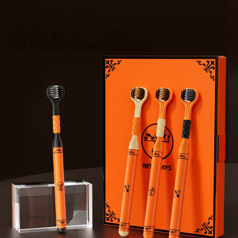 4 dreiseitige Zahnbürsten in e – Gift Box Wrap Set Bewertung und Preis