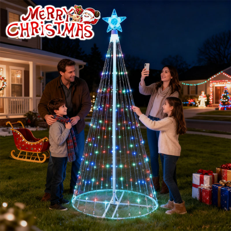 Solarbetriebene LED-Wasserfall – Star Tree Topper Bewertung und Preis