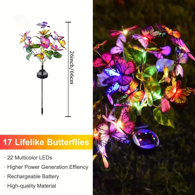 Solar-LED-Schmetterlings-Garte – Christmas Lights Outdoor Bewertung und Preis