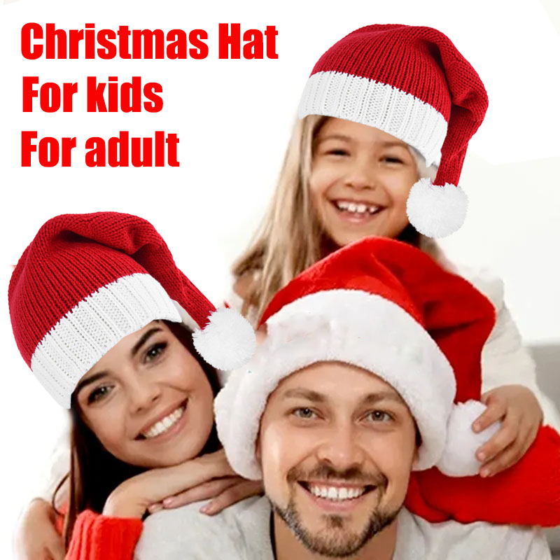 1pc rote Weihnachts mütze für  – Santa Hat Plush Bewertung und Preis