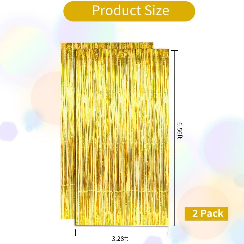 2er-Pack Gold Metallic Folien- – Tinsel Garland Decoration Bewertung und Preis