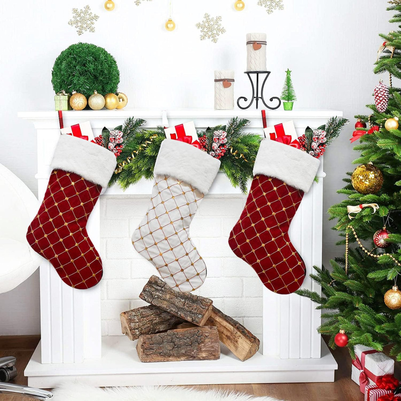 Weihnachtsstrumpf, weiches Kun – Christmas Stocking Hanging Bewertung und Preis