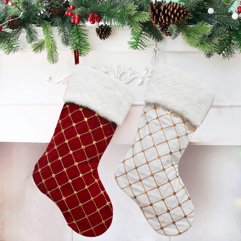 Weihnachtsstrumpf, weiches Kun – Christmas Stocking Hanging Bewertung und Preis