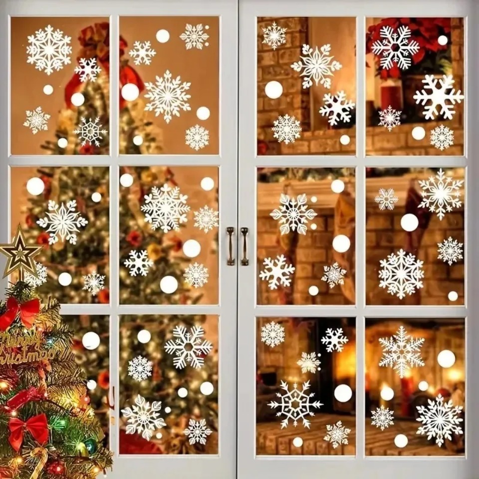 1 Set Schneeflocken-Fensterauf – Snowflake Window Decal Bewertung und Preis