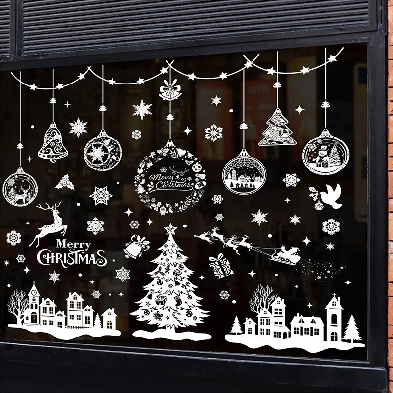 9 Blätter, 243 Stück, wiederve – Snowflake Window Decal Bewertung und Preis