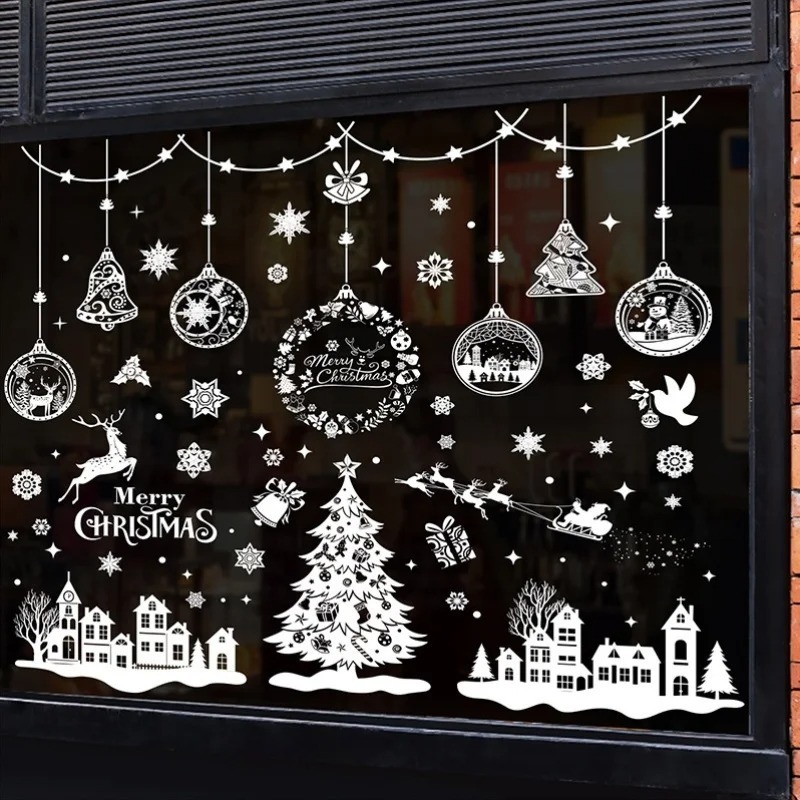 9 Blätter, 243 Stück, wiederve – Snowflake Window Decal Bewertung und Preis