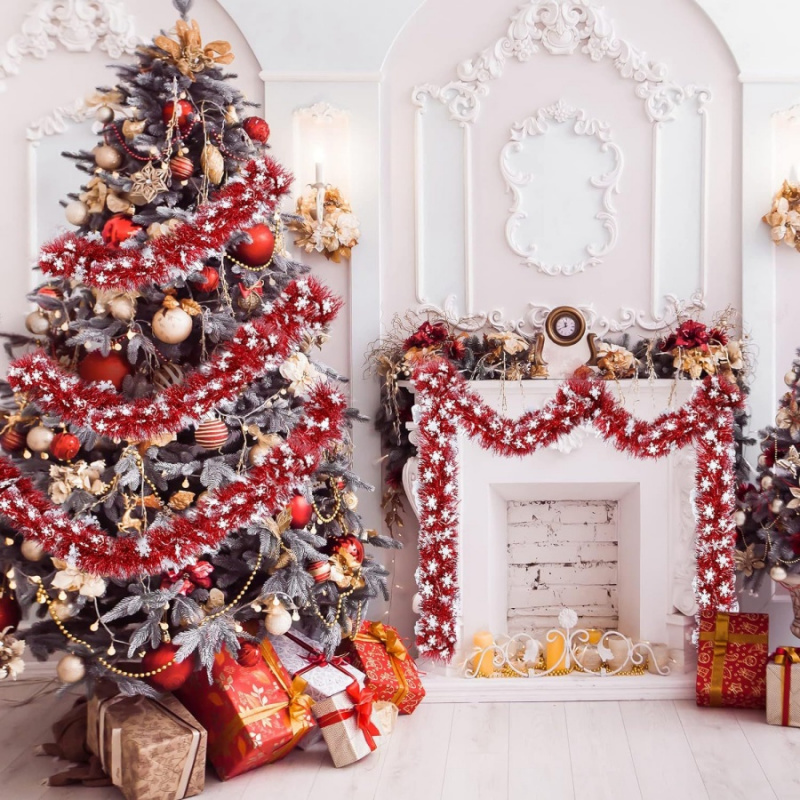 1pc Weihnachten Lametta Schnee – Tinsel Garland Decoration Bewertung und Preis