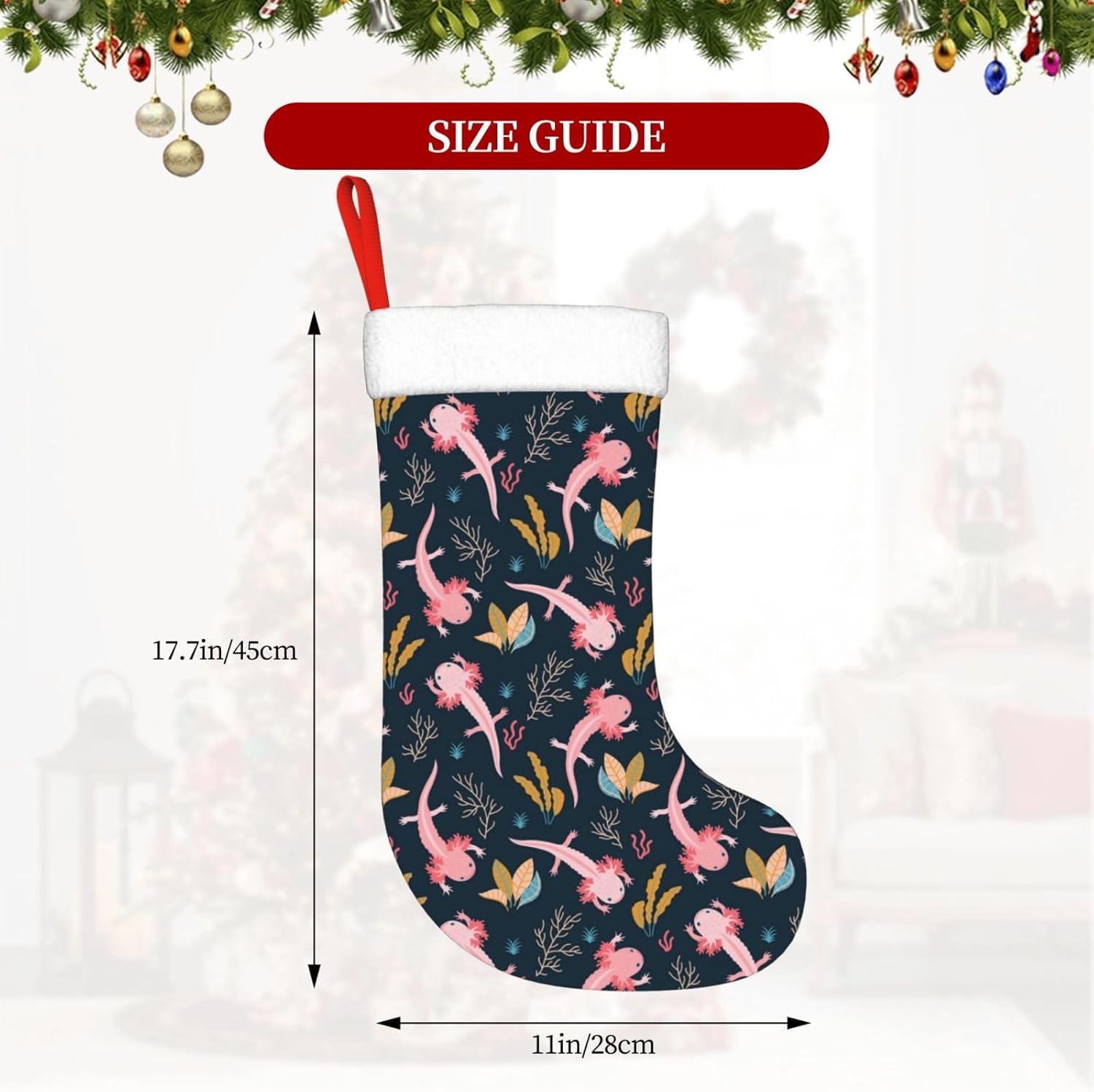 Niedliche Axolotl-Weihnachtsst – Christmas Stocking Hanging Bewertung und Preis