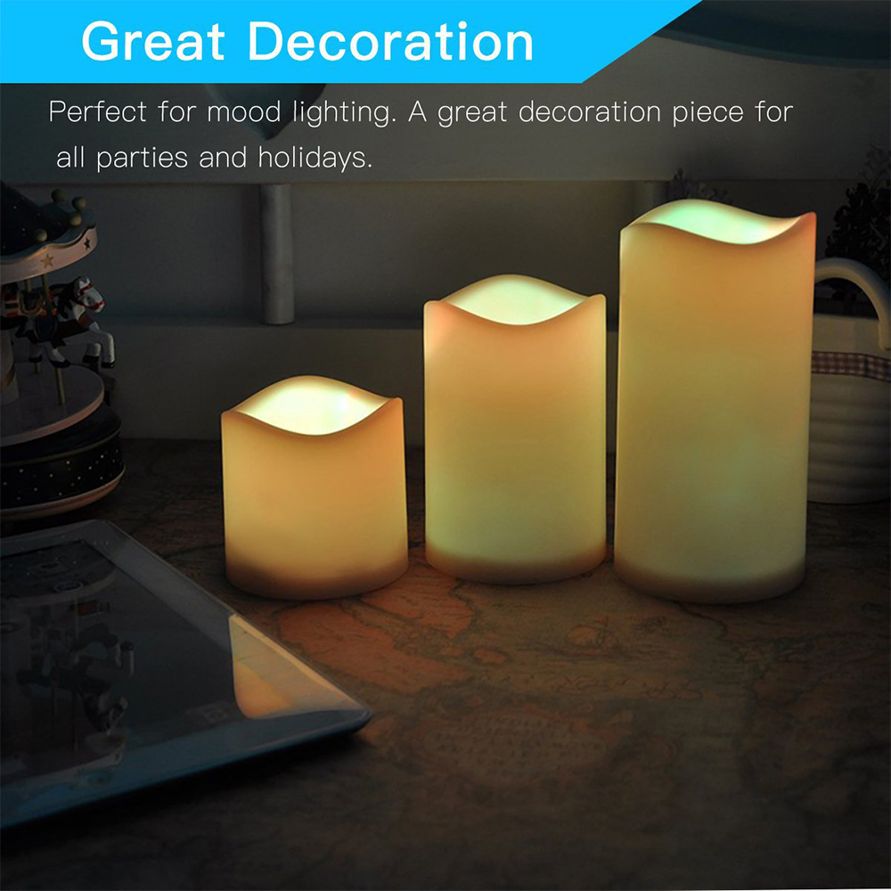 3-teiliges Set LED Flammenlose – Holiday Candle Set Bewertung und Preis