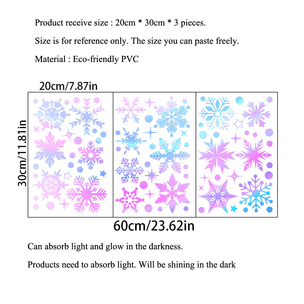 Bunte leuchtende Schneeflocken – Snowflake Window Decal Bewertung und Preis