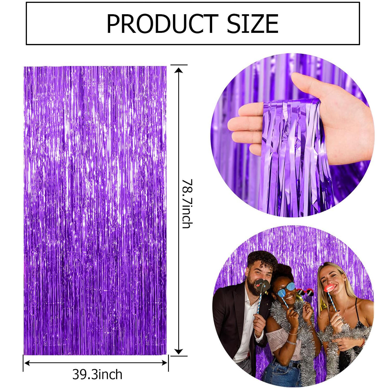2 Stück Lila Hintergrund-Girla – Tinsel Garland Decoration Bewertung und Preis