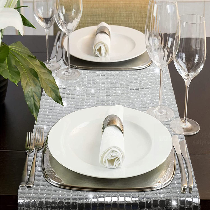 Glänzende Spiegel Gold/Silberf – Christmas Table Runner Bewertung und Preis