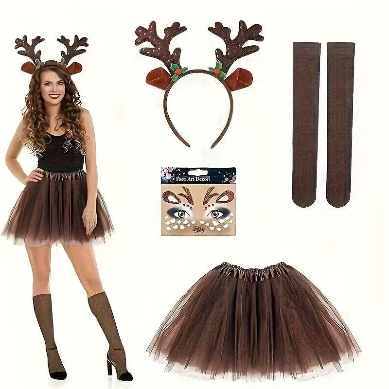 Rentier-Kostüm-Set mit Geweih- – Reindeer Antlers Headband Bewertung und Preis