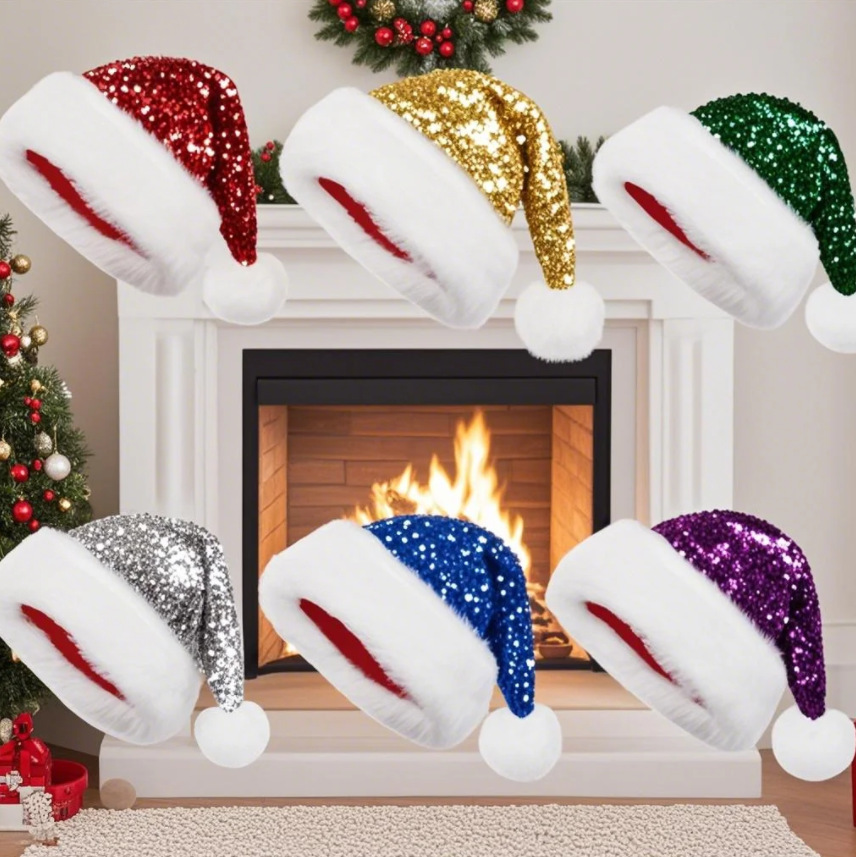 Weihnachtsmütze mit Pailletten – Santa Hat Plush Bewertung und Preis