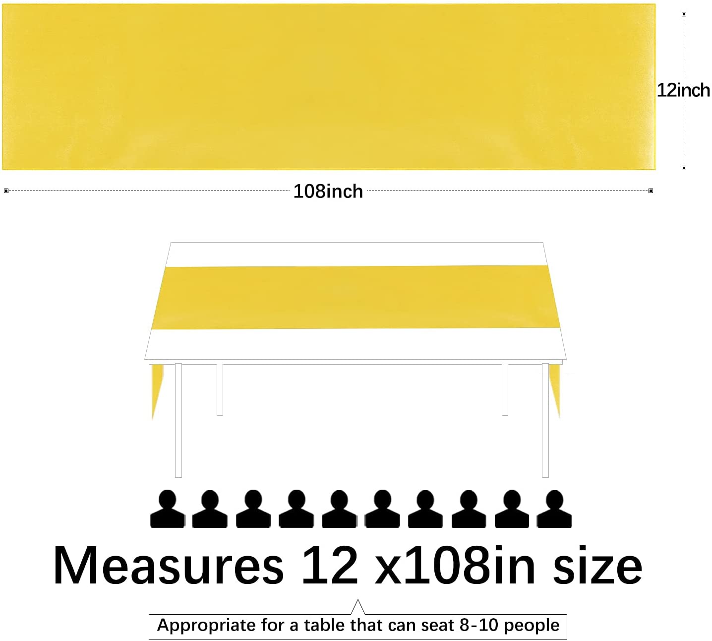 12 x 108 Zoll Satin-Hochzeits- – Christmas Table Runner Bewertung und Preis