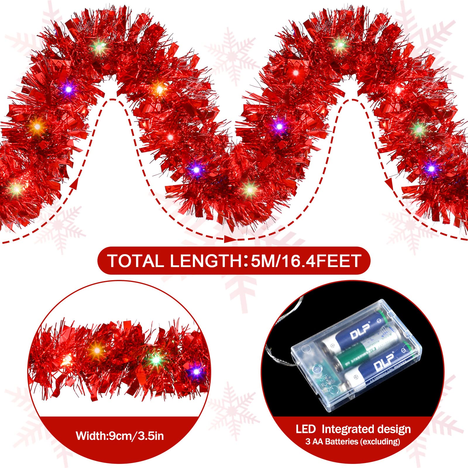 1/3 Stück 5 m Weihnachts-Lamet – Tinsel Garland Decoration Bewertung und Preis