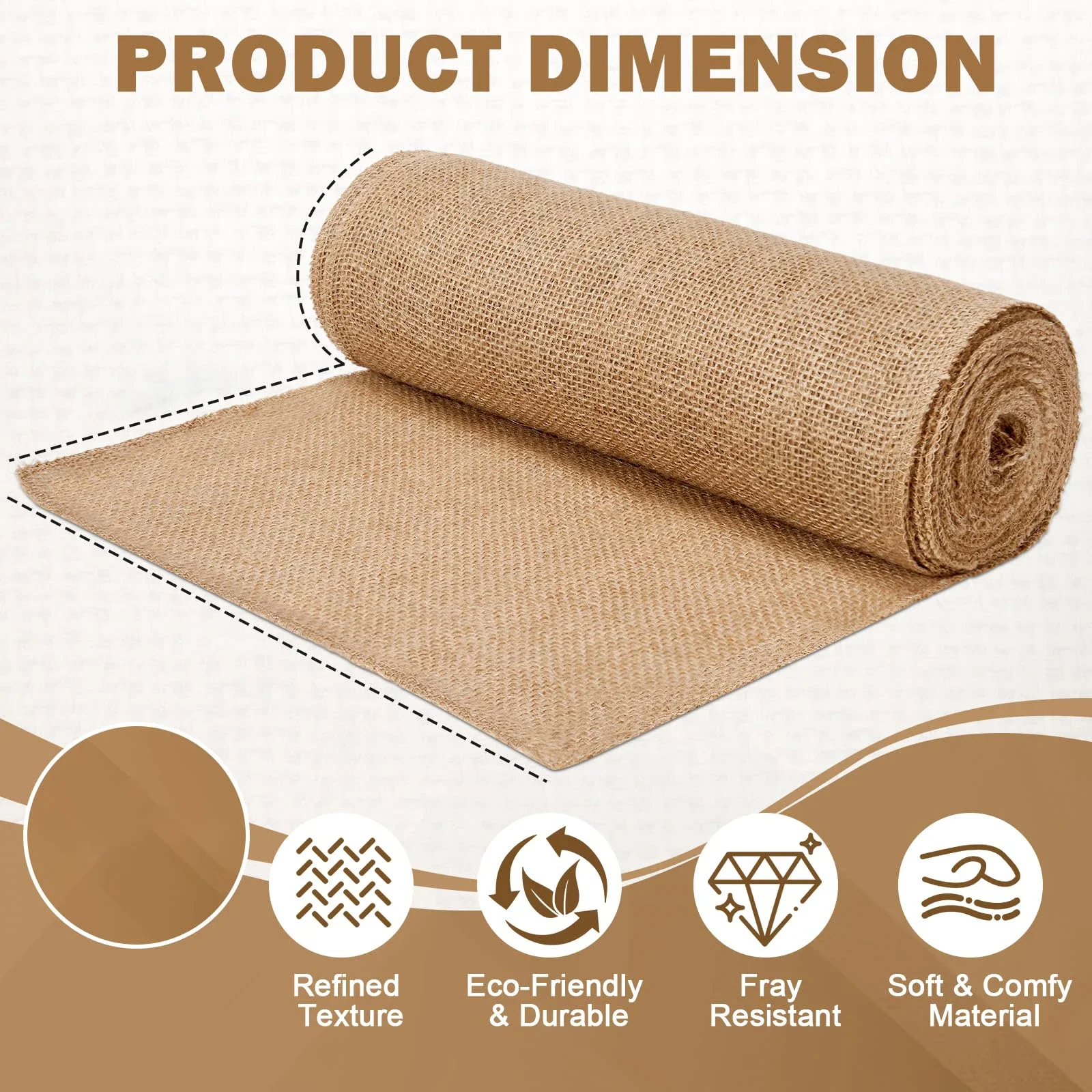Neues Design Beige Jute-Rolle  – Christmas Table Runner Bewertung und Preis