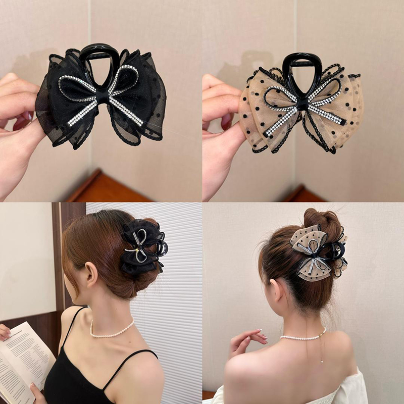 Neue Elegante Netz-Haarspangen – Ribbon Bow Gift Bewertung und Preis