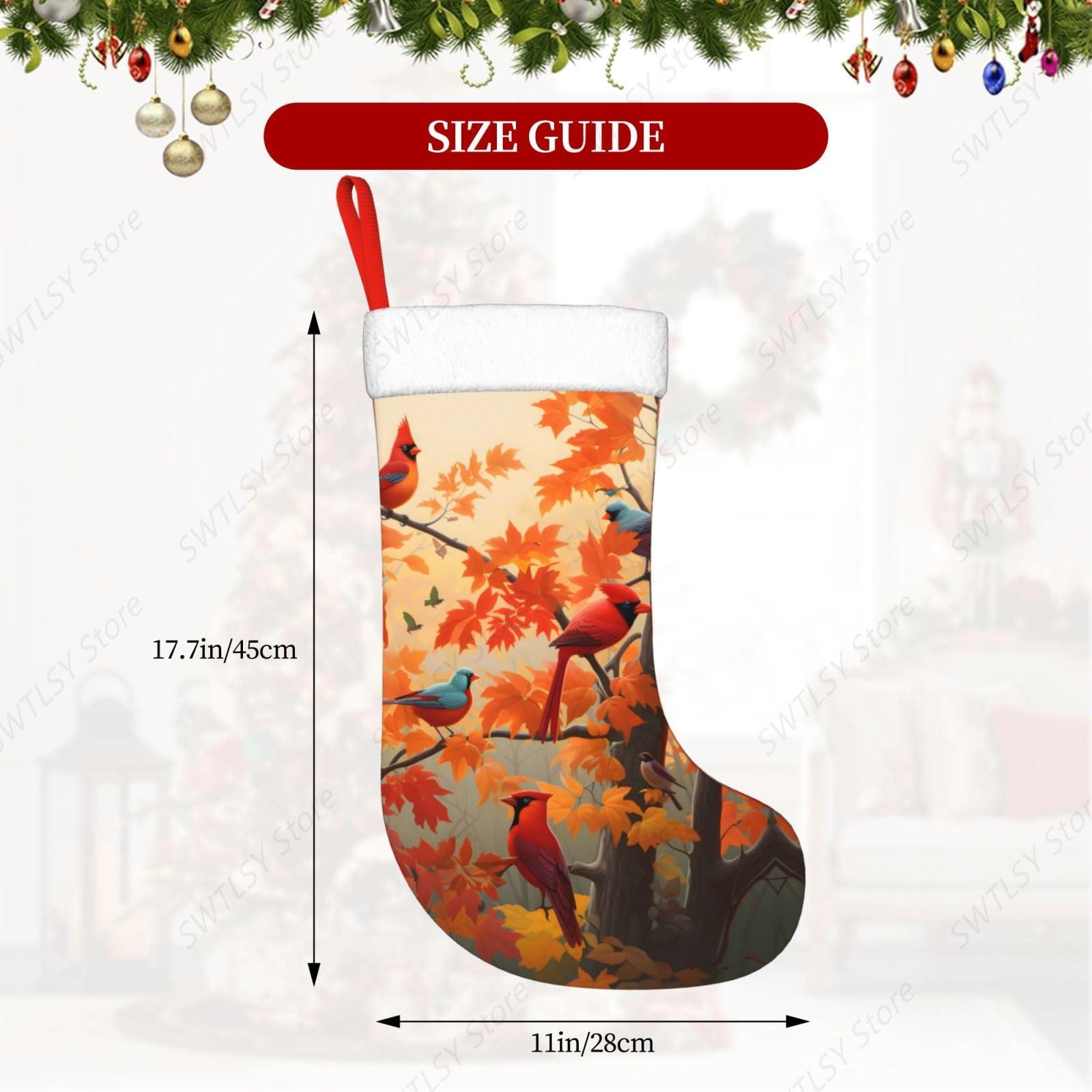 Herbstliche Kardinalvögel und  – Christmas Stocking Hanging Bewertung und Preis