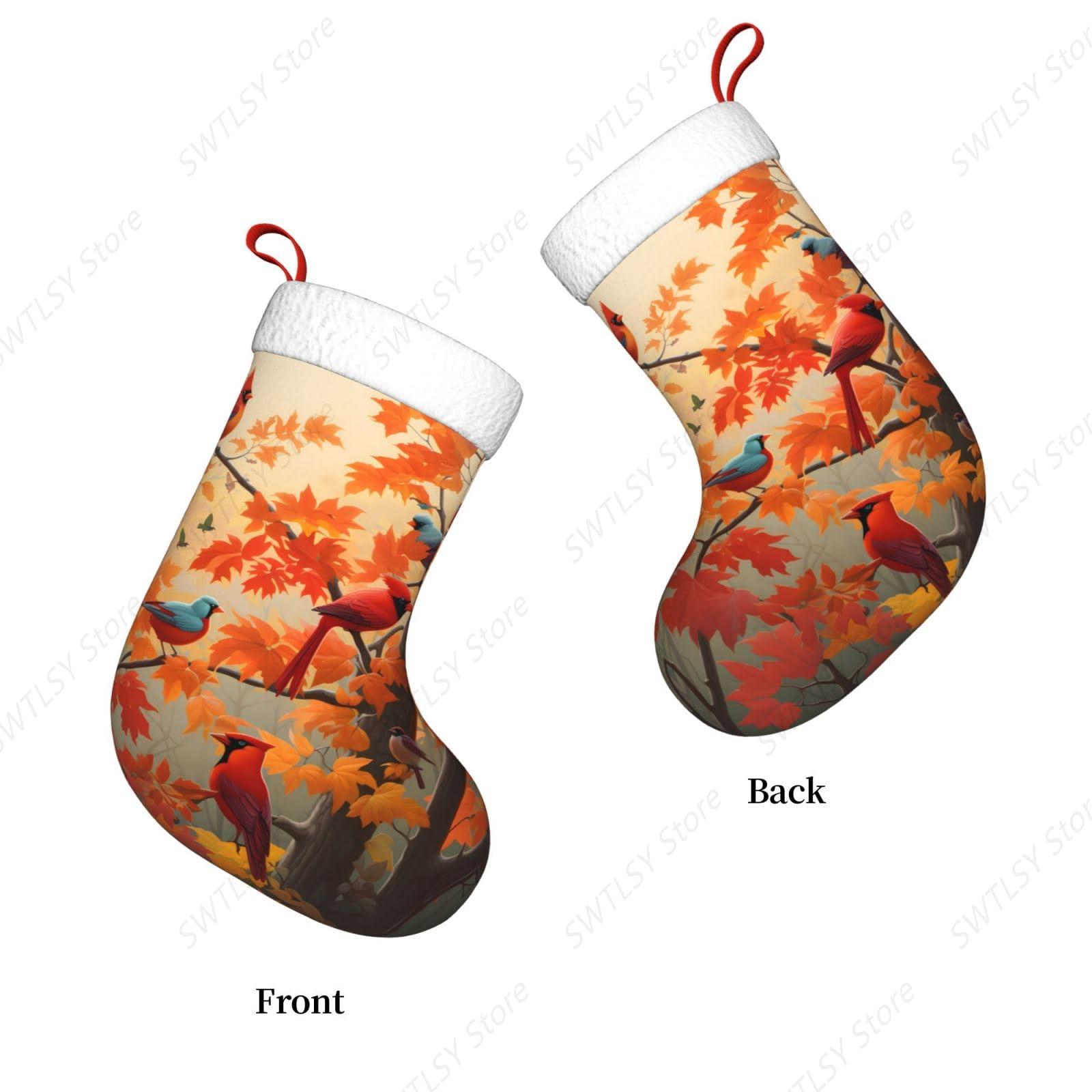 Herbstliche Kardinalvögel und  – Christmas Stocking Hanging Bewertung und Preis